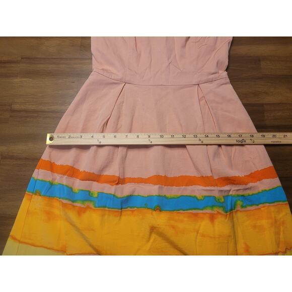 Tracy Reese x Anthropologie Malibu Watercolor Pleated Dress Sz 0 GUC (28" Chest) - Picture 12 of 16